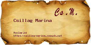 Csillag Marina névjegykártya